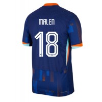 Camiseta Países Bajos Donyell Malen #18 Visitante Equipación Eurocopa 2024 manga corta